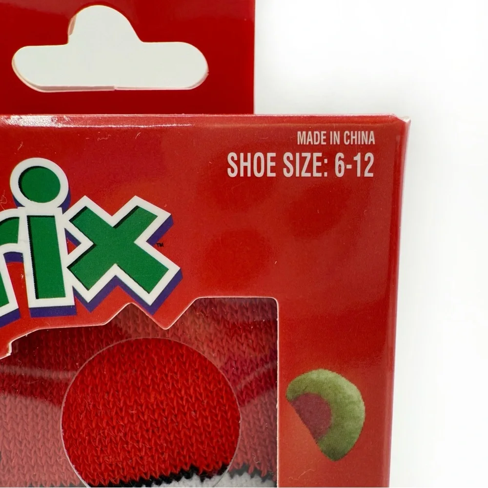 Trix Cereal Crew Socks Mens Rabbit Fruit Colorful Novelty Gift Set Red Gray